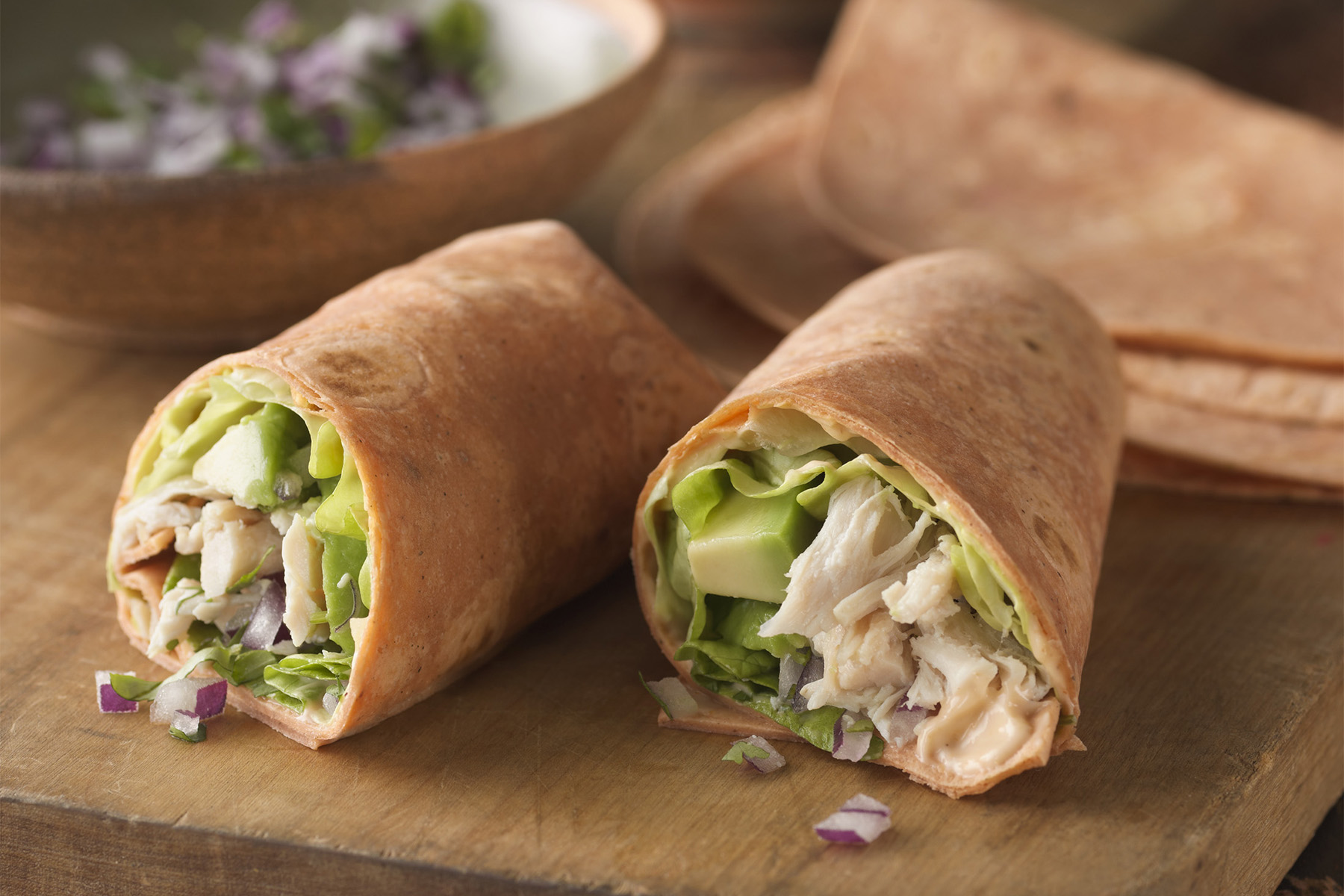 Pulled Chicken Wraps