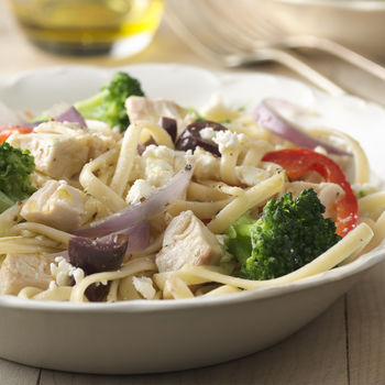 Linguine with Chicken, Broccoli, & Olives